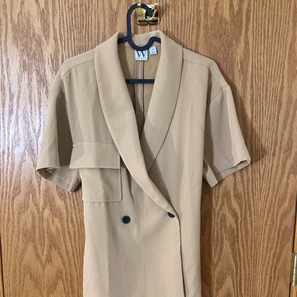 Summer Short-Sleeve Belted Trench Coat/Blazer - NWOT